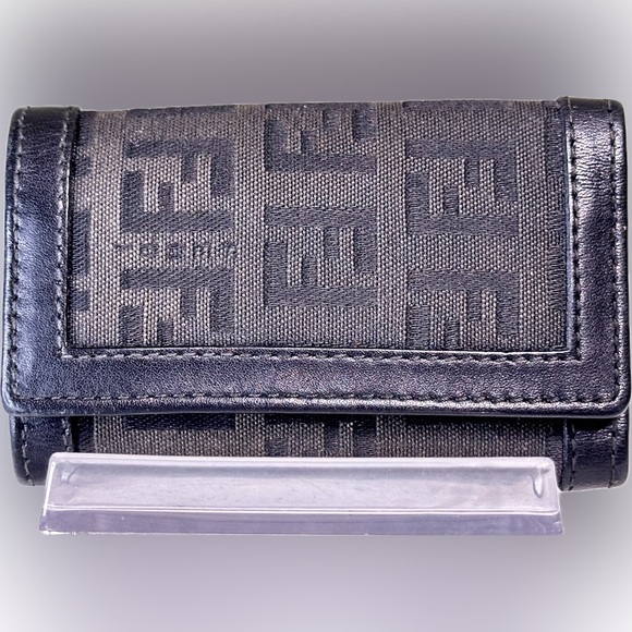 Fendi Accessories - FENDI Authentic Zucca Black Canvas Leather 6 Pics Key Cases Made In Italy .